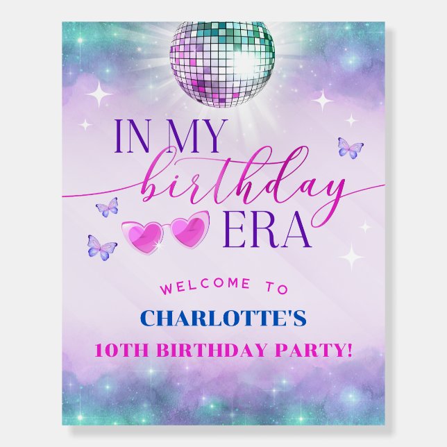 In My Birthday Era - Teen Birthday Girl 16x20 Foam Board (Front)