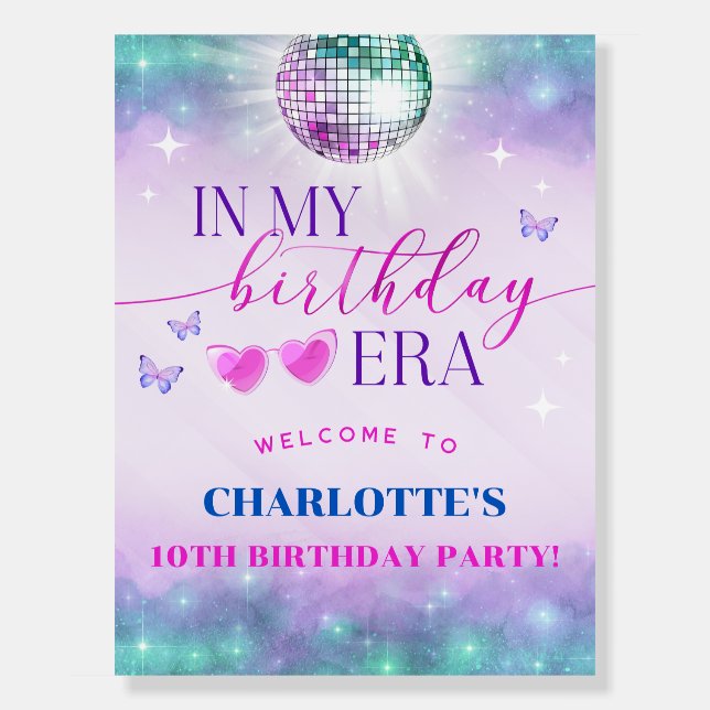In My Birthday Era - Teen Birthday Girl 18x24 Foam Board (Front)