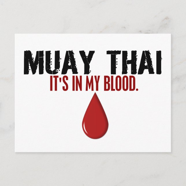 In My Blood MUAY THAI Postcard (Front)