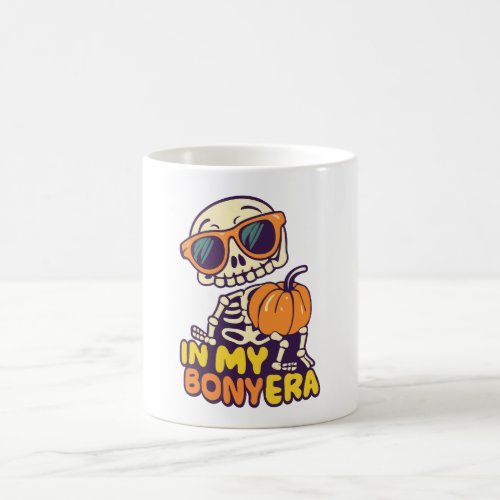 In My Bony Era Cool Halloween Print Design Teacher Coffee Mug