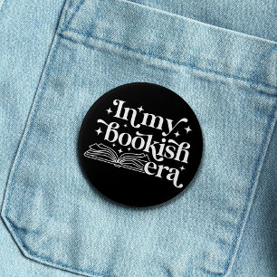 In my Bookish Era Black Button