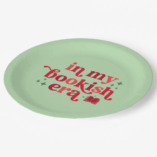 In My Bookish Era Christmas Design Paper Plates