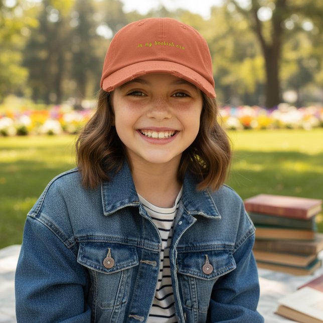 In My Bookish Era in Burnt Orange Embroidered Baseball Cap (Creator Uploaded)