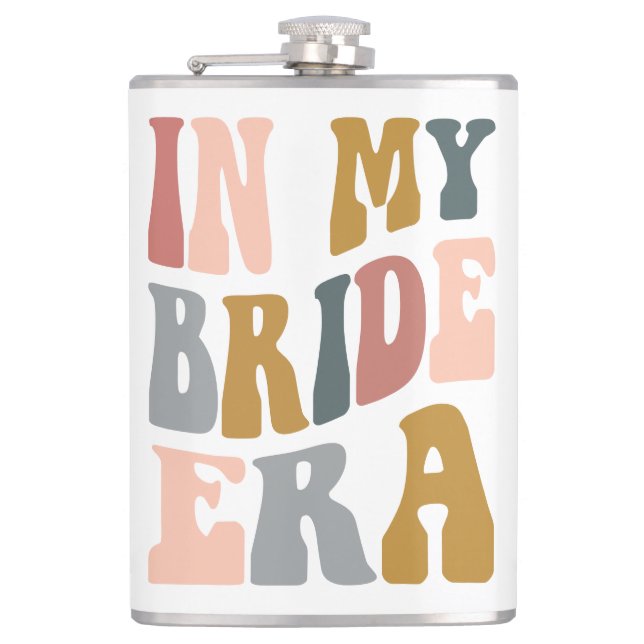 In My Bride Era Boho Wedding Gift Flask (Front)