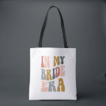 In My Bride Era Boho Wedding Gift Tote Bag<br><div class="desc">This tote bag features "in my bride era" in a boho style as well as the bride's name and wedding date for the perfect gift for the bride or for the bride to get herself for wedding planning!</div>