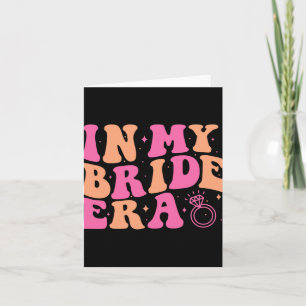In My Bride Era Groovy Bachelorette Wedding Party  Card