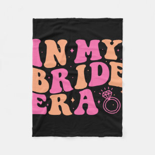 In My Bride Era Groovy Bachelorette Wedding Party  Fleece Blanket