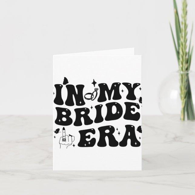 In My Bride Era Groovy Bride Bachelorette Party Br Card (Front)