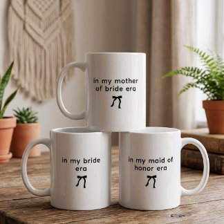 In My Bride Era Minimalist Bow Coquette Custom Coffee Mug