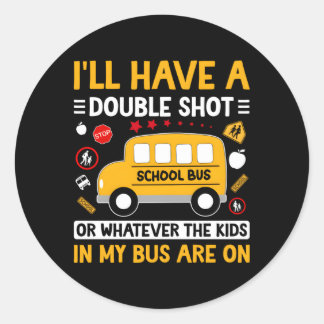 In My Bus Monitor School Bus Monitor Classic Round Sticker