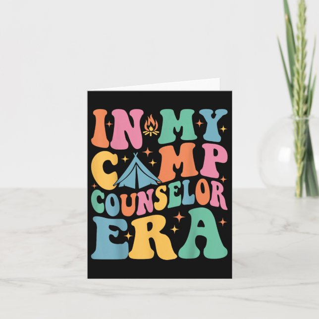 In My Camp Counselor Era Groovy Summer Camp Counse Card (Front)