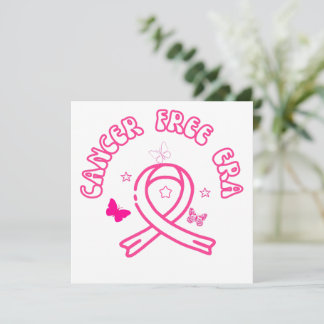 In My Cancer Free Era | Breast Cancer funny Invitation
