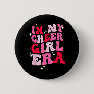 In My Cheer Girl Era Groovy Cheerleader Cheerleadi Button