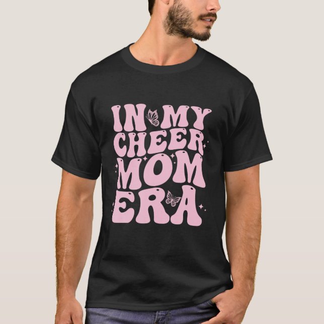 In My Cheer Mom Era Funny Cheerleading Football Mo T-Shirt (Front)