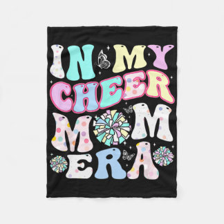 In My Cheer Mom Era Funny Cheerleading Mother's Da Fleece Blanket