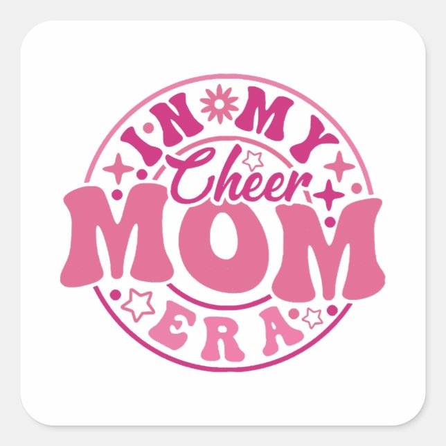 In my cheer mom era square sticker (Front)