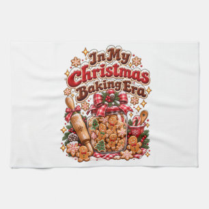 In My Christmas Baking Era Retro Gingerbread Kitchen Towel