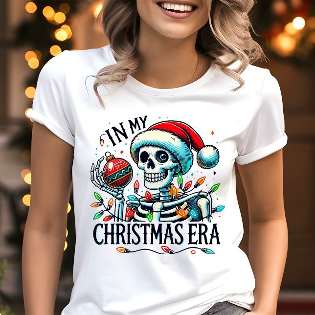 In My Christmas Era Festive Skeleton Tri-Blend Shirt (Creator Uploaded)