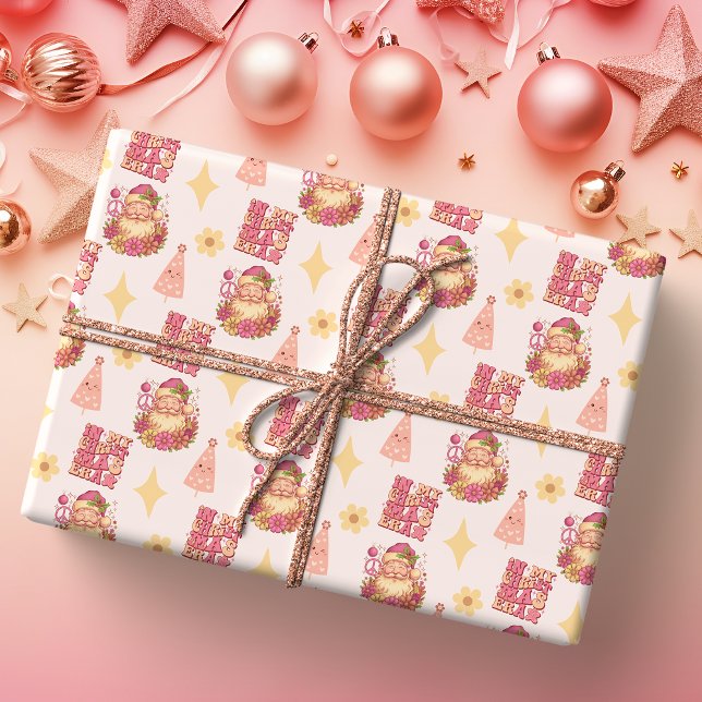 In My Christmas Era Groovy Santa Wrapping Paper (Creator Uploaded)