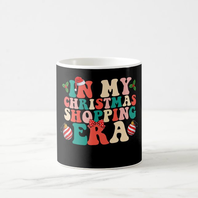 In My Christmas Shopping Era Groovy Holiday Coffee Mug (Center)
