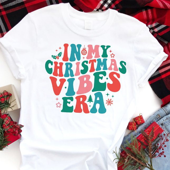 In My Christmas Vibes Era Retro Christmas Tri-Blend Shirt (Creator Uploaded)