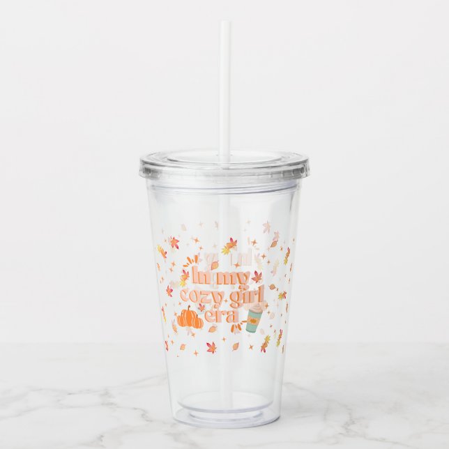 In my cozy girl era acrylic tumbler (Front)