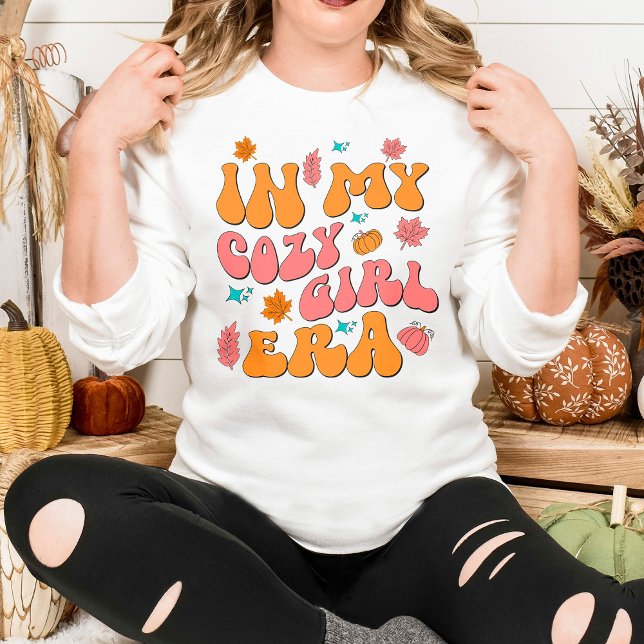 In My Cozy Girl Era Retro Groovy Style Sweatshirt (Creator Uploaded)