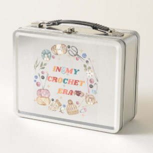 In My Crochet Era, Crafter Mom Gift, Crochet Metal Lunch Box