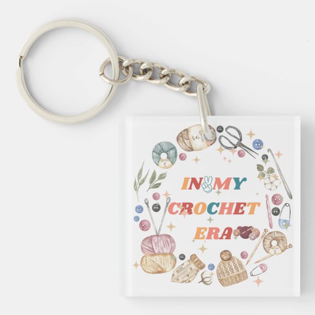 In My Crochet Era shirt ,Crafter Mom Gift, Crochet Keychain (Front)