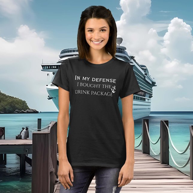 In My Defense Funny Drinking Package Cruise Trip T-Shirt (Creator Uploaded)