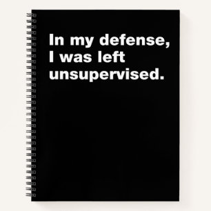 In my defense, I was left unsupervised Notebook
