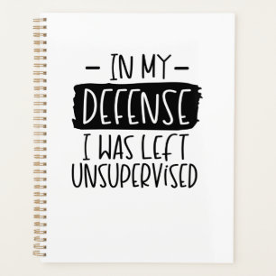 In my defense, I was left unsupervised  Notebook