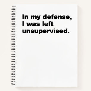 In my defense, I was left unsupervised Notebook