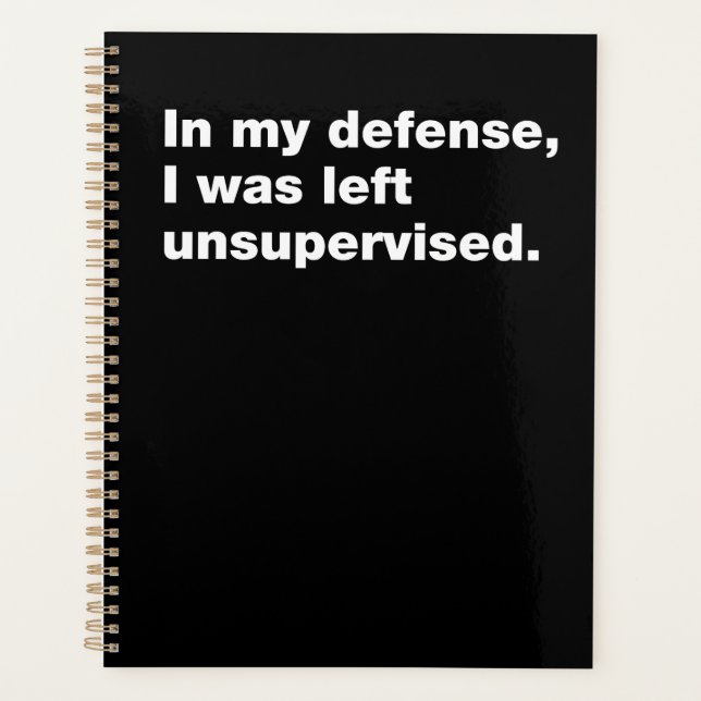 In my defense, I was left unsupervised Planner (Front)