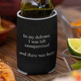 Emotional Support Beverage Joke Beer or Soda Bottle Cooler | Zazzle