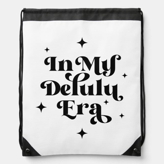 In My Delulu Era Drawstring Bag (Front)