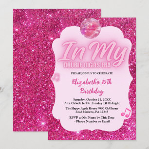 In My Double Digits Era 10th Birthday Invitation
