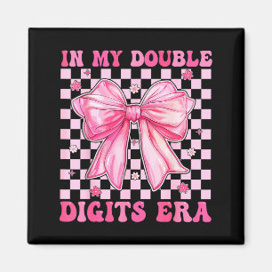 In My Double Digits Era Coquette Bow 10th Birthday Magnet