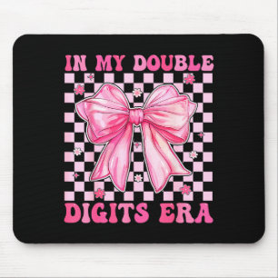 In My Double Digits Era Coquette Bow 10th Birthday Mouse Pad