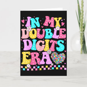 In My Double Digits Era Retro 10 Year Old 10th Bir Card