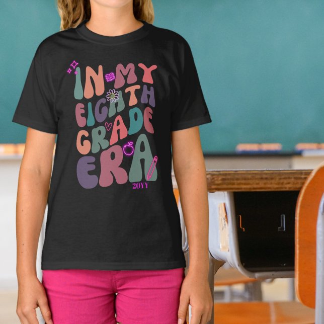 In My Eighth Grade Era Neon Elements with Year T-Shirt (Creator Uploaded)