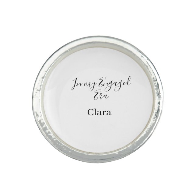 In my engaged era add name date engagement  ring (Front)