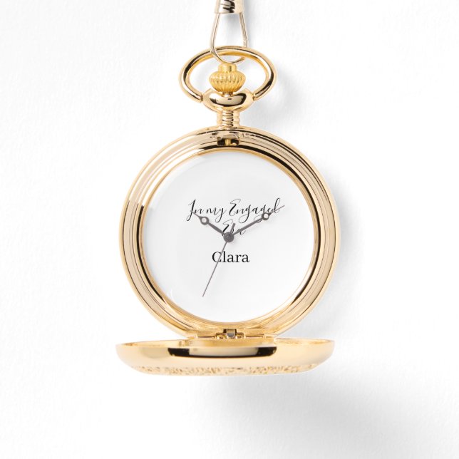 In my engaged era add name date engagement  watch (Front)