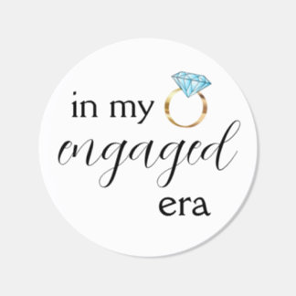 In My Engaged Era Diamond Ring Classic Round Sticker