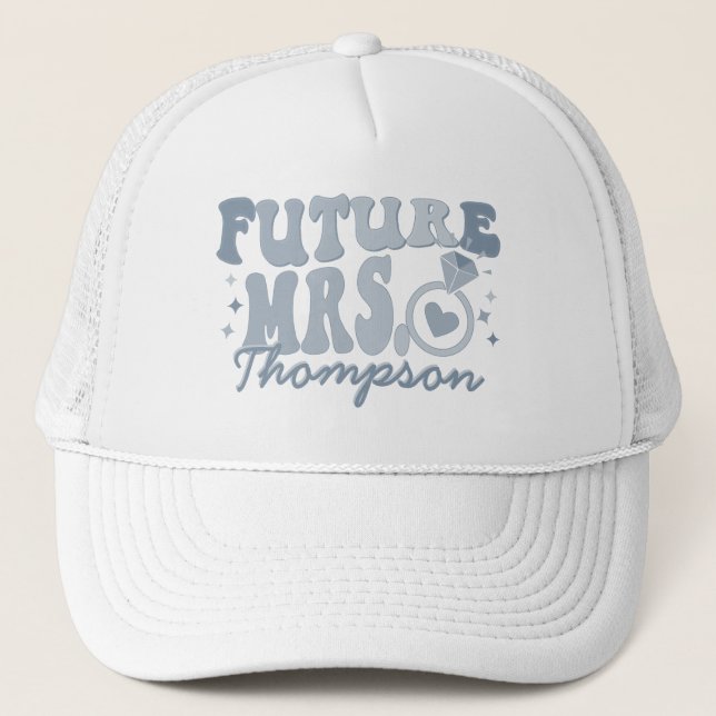 In My Engaged Era Engagement Gift Custom Fiance Trucker Hat (Front)