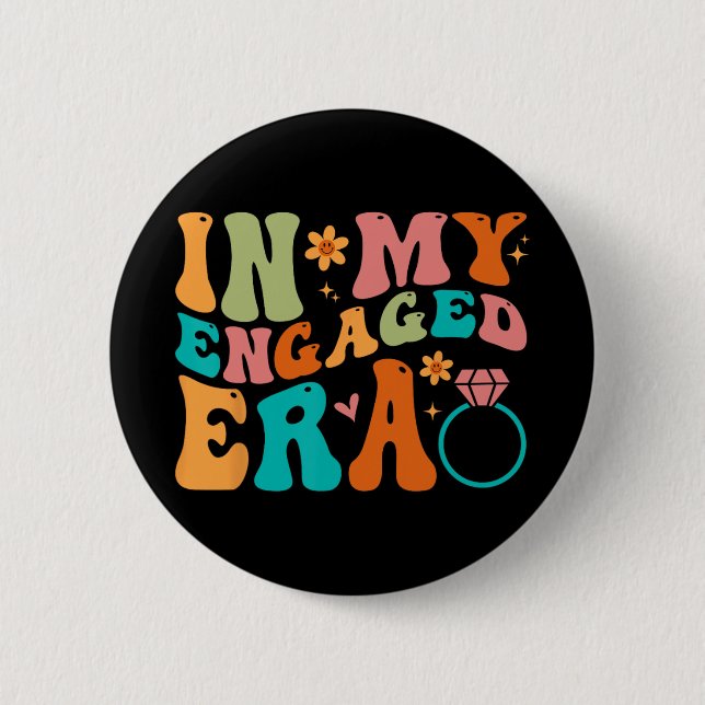 In My Engaged Era Fiance Engagement Future Bride M Button (Front)