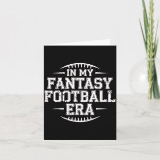 In My Fantasy Football Era Retro Groovy Who Love F Card