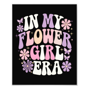 In My Flower Girl Era Retro Groovy Flower Photo Print