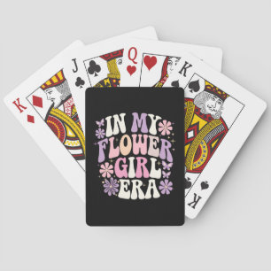 In My Flower Girl Era Retro Groovy Flower Poker Cards