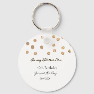 In my Forties era golden dots happy birthday Keychain